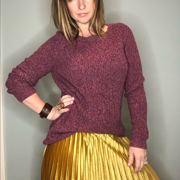 L.L. Bean Sweaters - L.L. Bean shaker stitch crewneck sweater plum